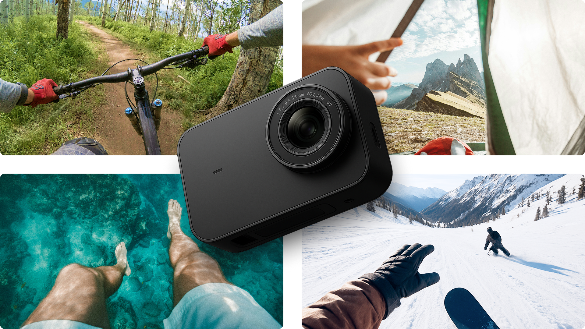 Drift camera and four different adventure activities